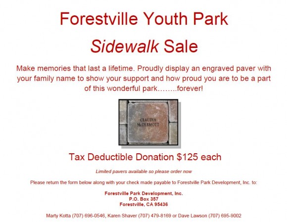 Sidewalk Paver Application Form